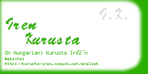 iren kurusta business card